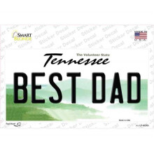 Smart Blonde LP-6430s-M Best Dad Tennessee Novelty Sticker Decal - Medium