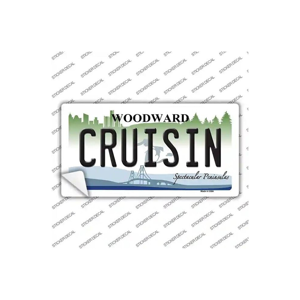 Smart Blonde Lp-11867S-L Cruising Woodward Michigan Novelty Sticker Decal - Large 731997862486