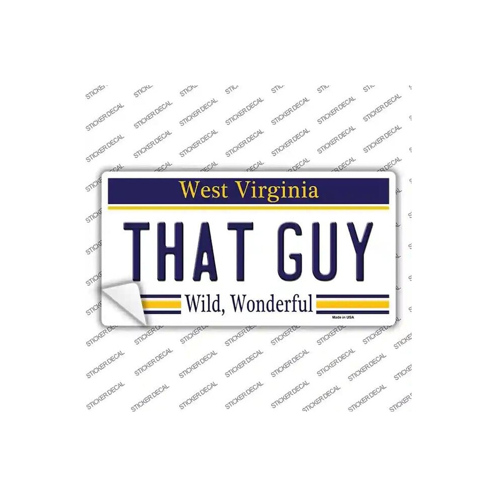 Smart Blonde Lp-6524S-L That Guy West Virginia Novelty Sticker Decal - Large 731997862844