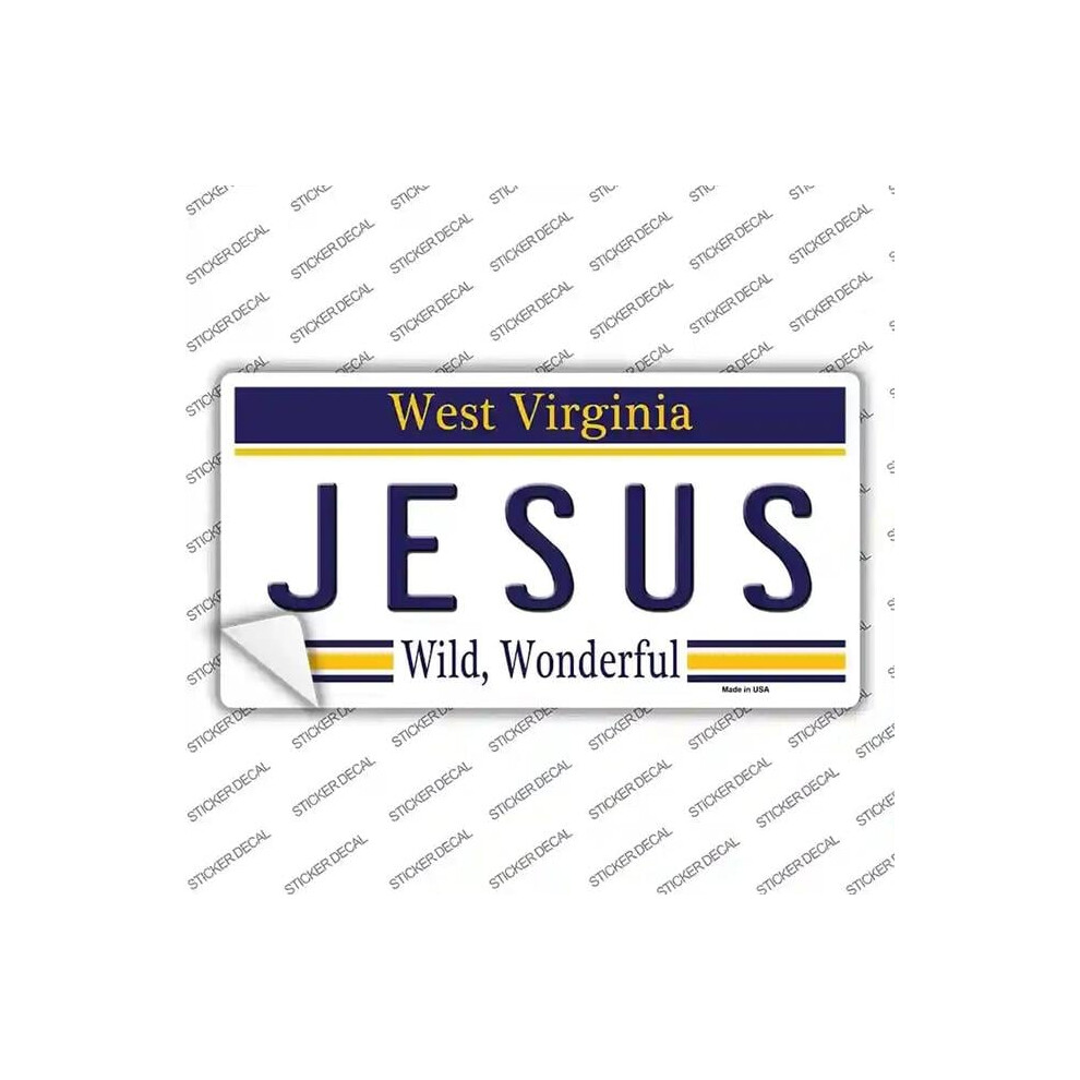 Smart Blonde Lp-6526S-S Jesus West Virginia Novelty Sticker Decal - Small 731997862851