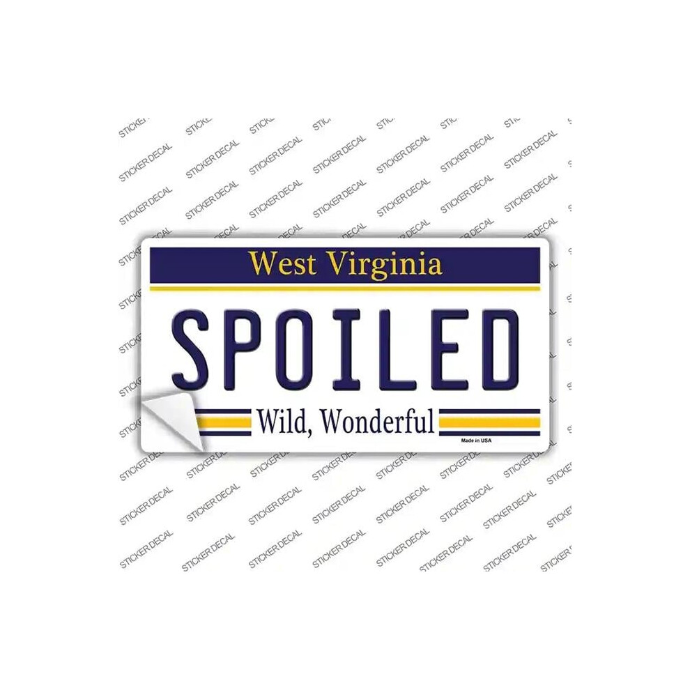 Smart Blonde Lp-6530S-Xl Spoiled West Virginia Novelty Sticker Decal - Extra Large 731997862882