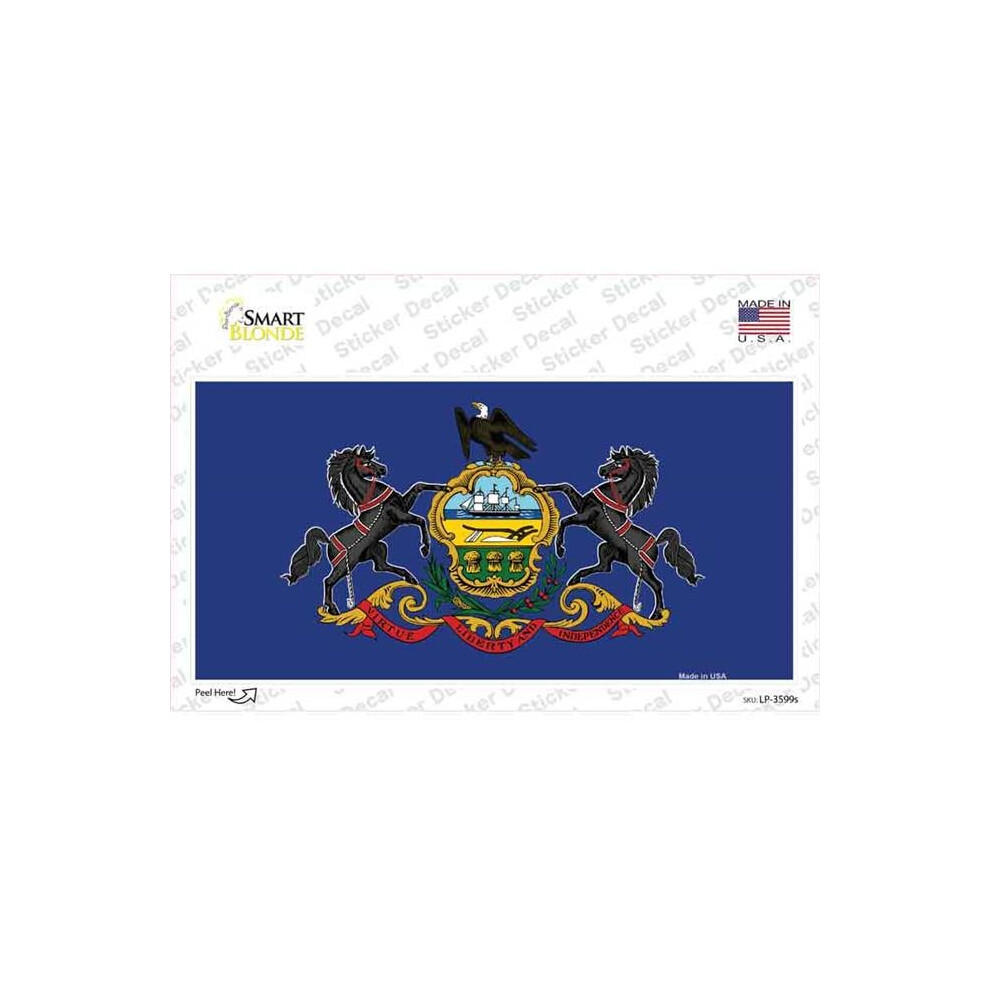 Smart Blonde Lp-3599S-M Pennsylvania State Flag Novelty Sticker Decal - Medium 731997863049