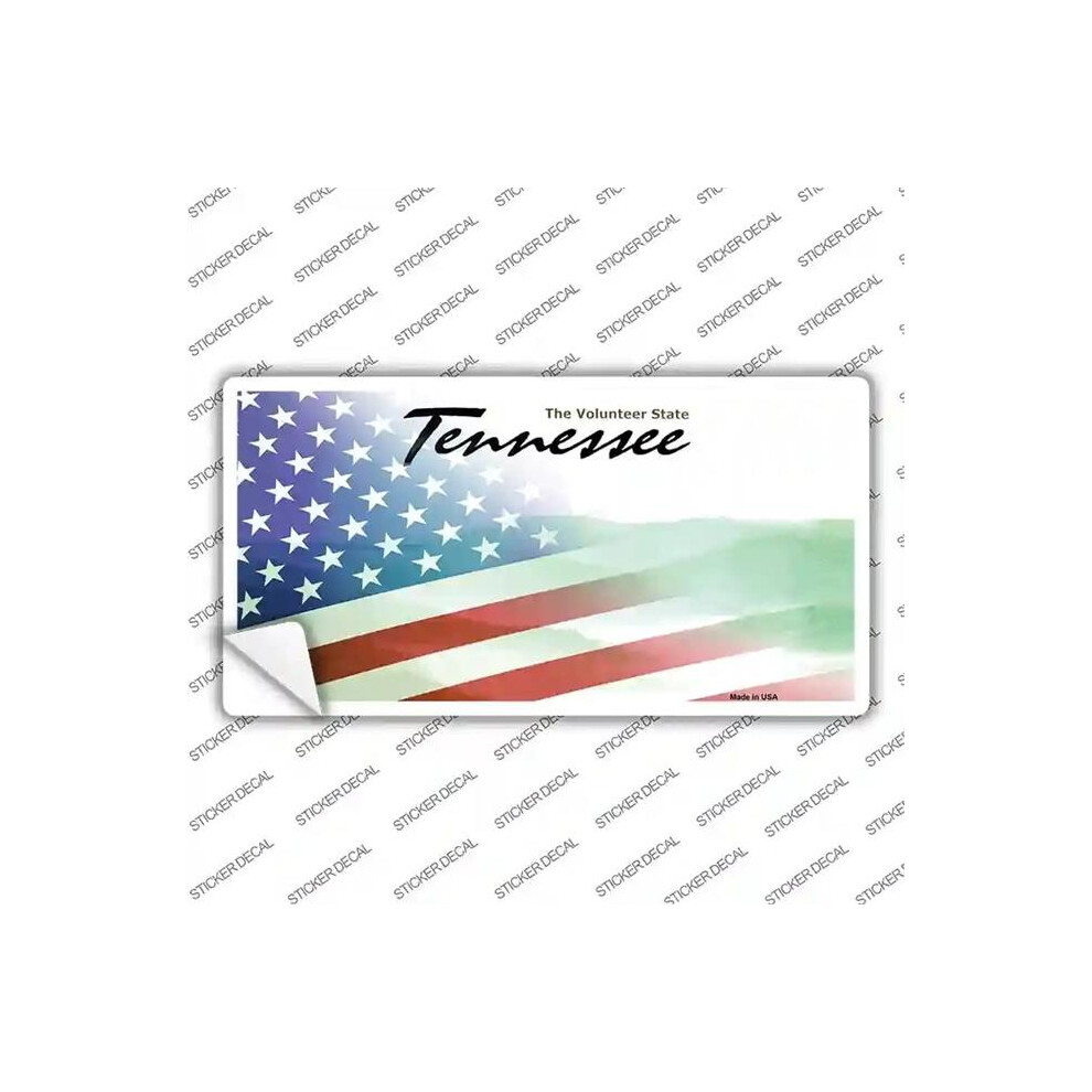 Smart Blonde Lp-12371S-Xl Tennessee With American Flag Novelty Sticker Decal - Extra Large 731997863285