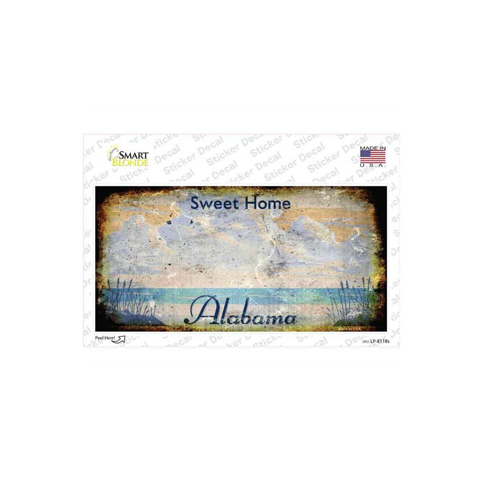 Smart Blonde Lp-8118S-M Alabama State Rusty Novelty Sticker Decal - Medium 731997962209