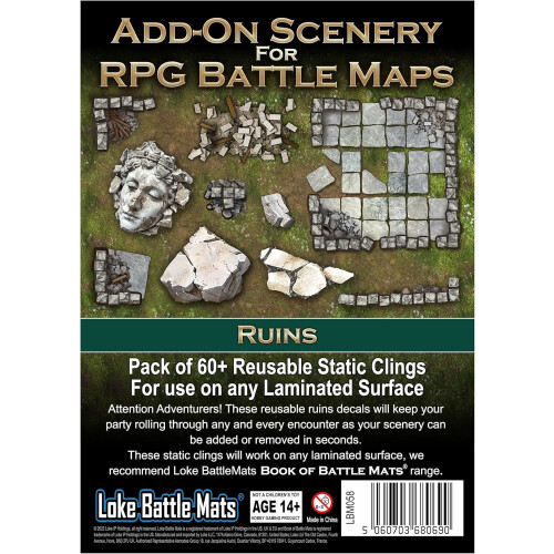 Add-On Scenery For RPG Battle Maps Ruins - Board Game