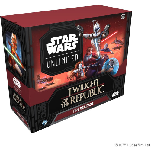 Fantasy Flight Games Star Wars: Unlimited TCG Twilight of the Republic PreRease Box - Lansa?i -va aventura Clone Wars! Include 6 pachete de rapel