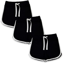(3-4 Years, 3 Pack B) Kids Girls Shorts Contrast Athletic Gym Wear