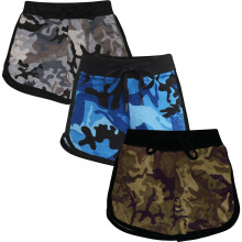 (9-10 Years, 3 Pack D) Kids Girls Shorts Contrast Athletic Gym Wear