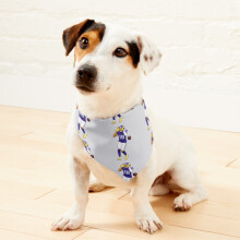 (JustinJefferson #18 Sign Styles=2458) 2-in-1 Pet Bandana Collar with Quick Release Buckle & D-Ring Adjustable Cat Scarf for Large/XLarge/XXLarge Dogs, Double-Sided Polyester Prints