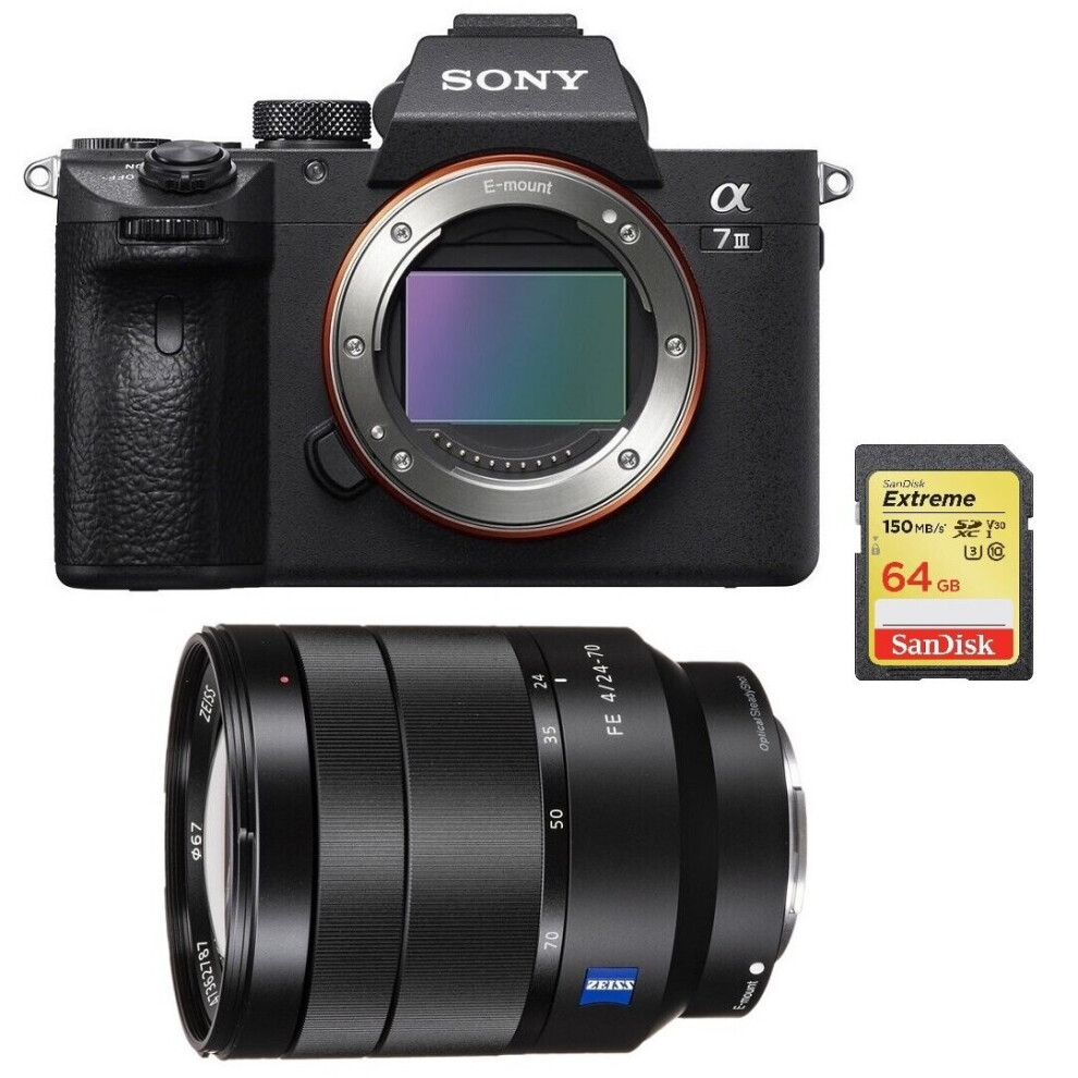 Sony A7 Iii + Sel 24-70Mm F4 Za Oss + 64Gb Sd Card