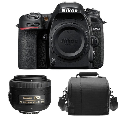 Nikon NIKON D7500 + AF-S 35MM F1.8G DX + τσάντα φωτογραφικής μηχανής