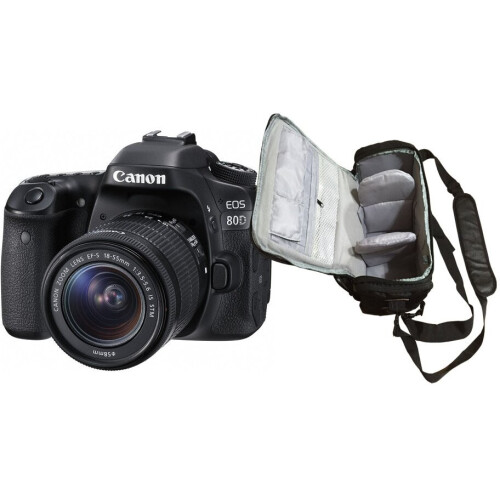 Canon EOS 80D (18-55mm f/3.5-5.6 σετ) με τσάντα Kamkorda