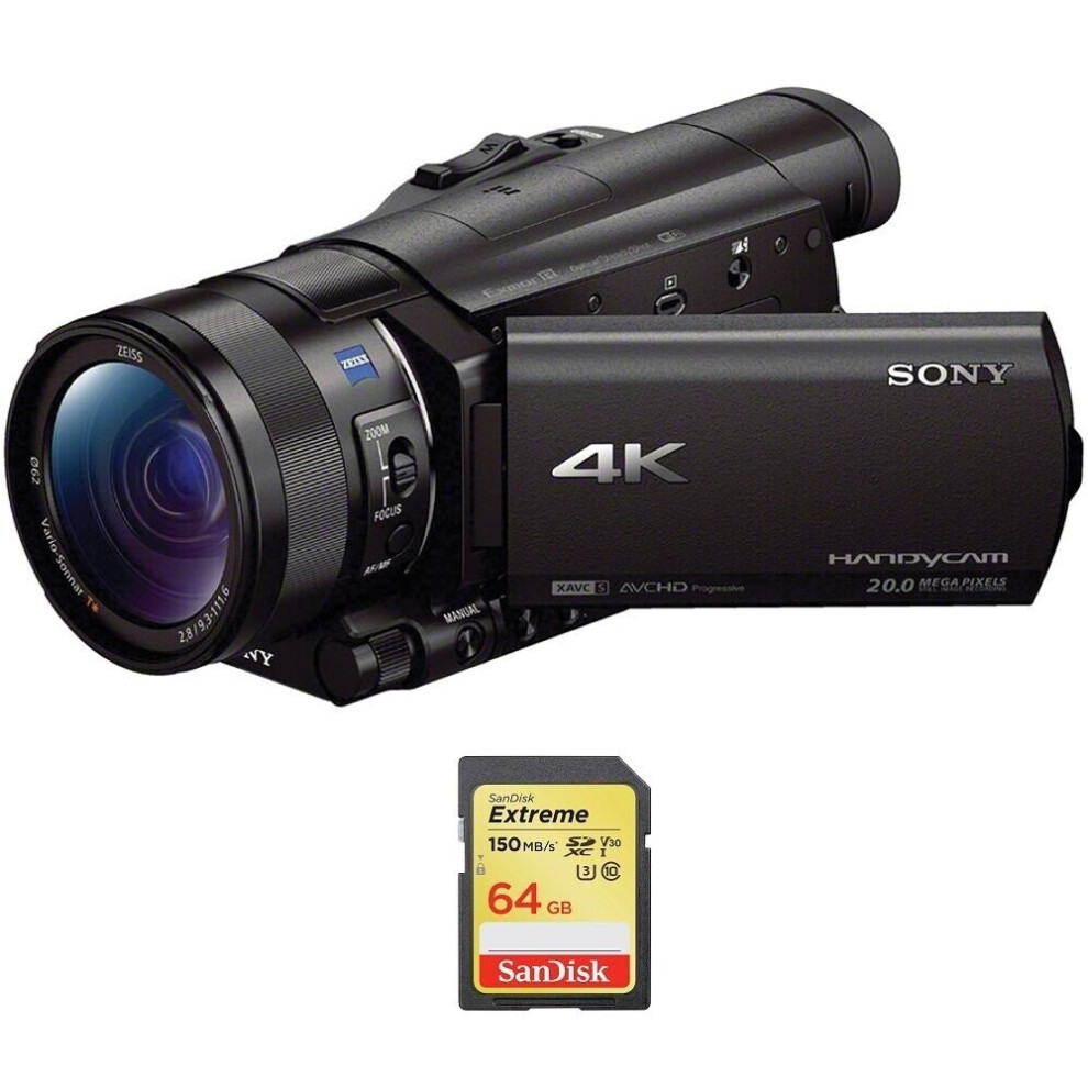 SONY FDR-AX100 + SanDisk Extreme 64G SD card