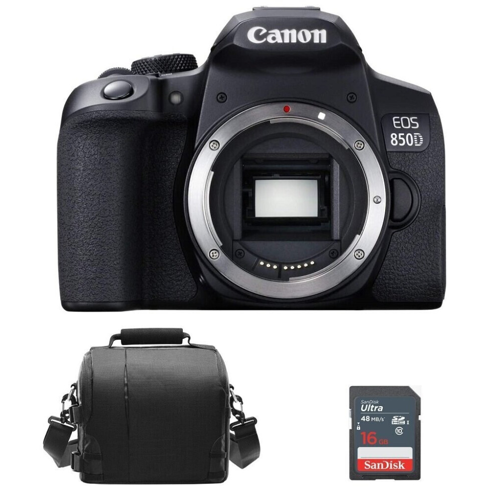 CANON EOS 850D Body Black + camera Bag + 16GB SD card
