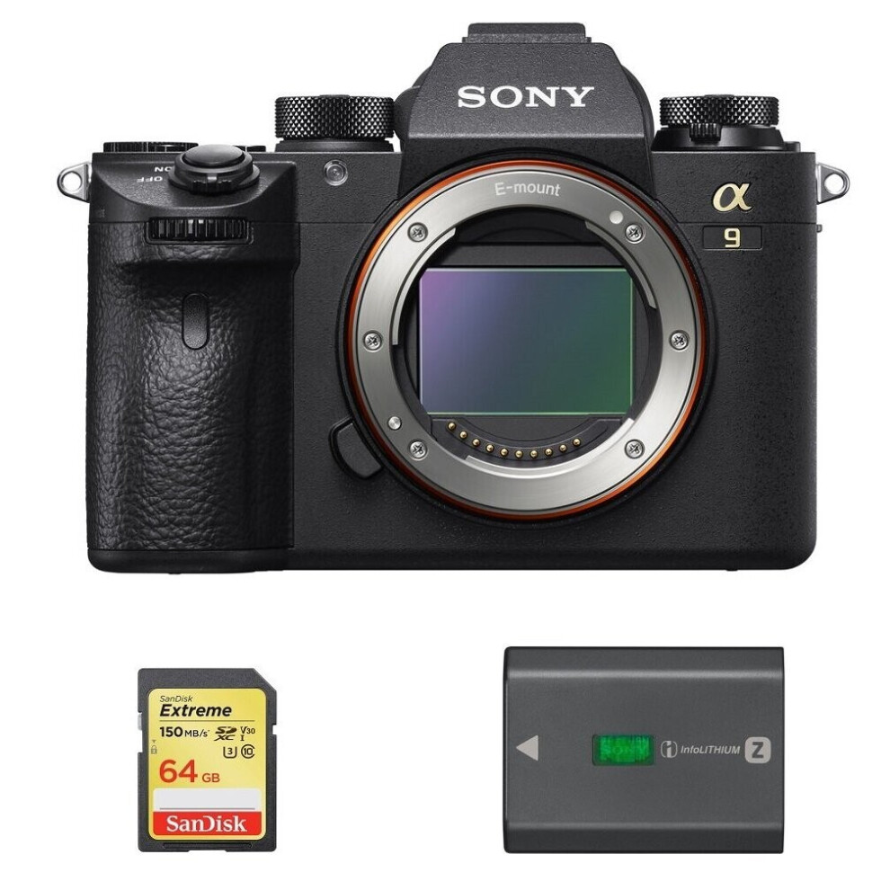 SONY A9 Body + 64GB SD card + NP-FZ100 Battery