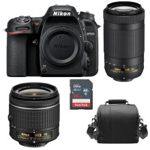 Nikon D7500 Kit Af-P 18-55Mm Vr+Af-P 70-300Mm Ed Vr Dx+Bag+16G Sd Card