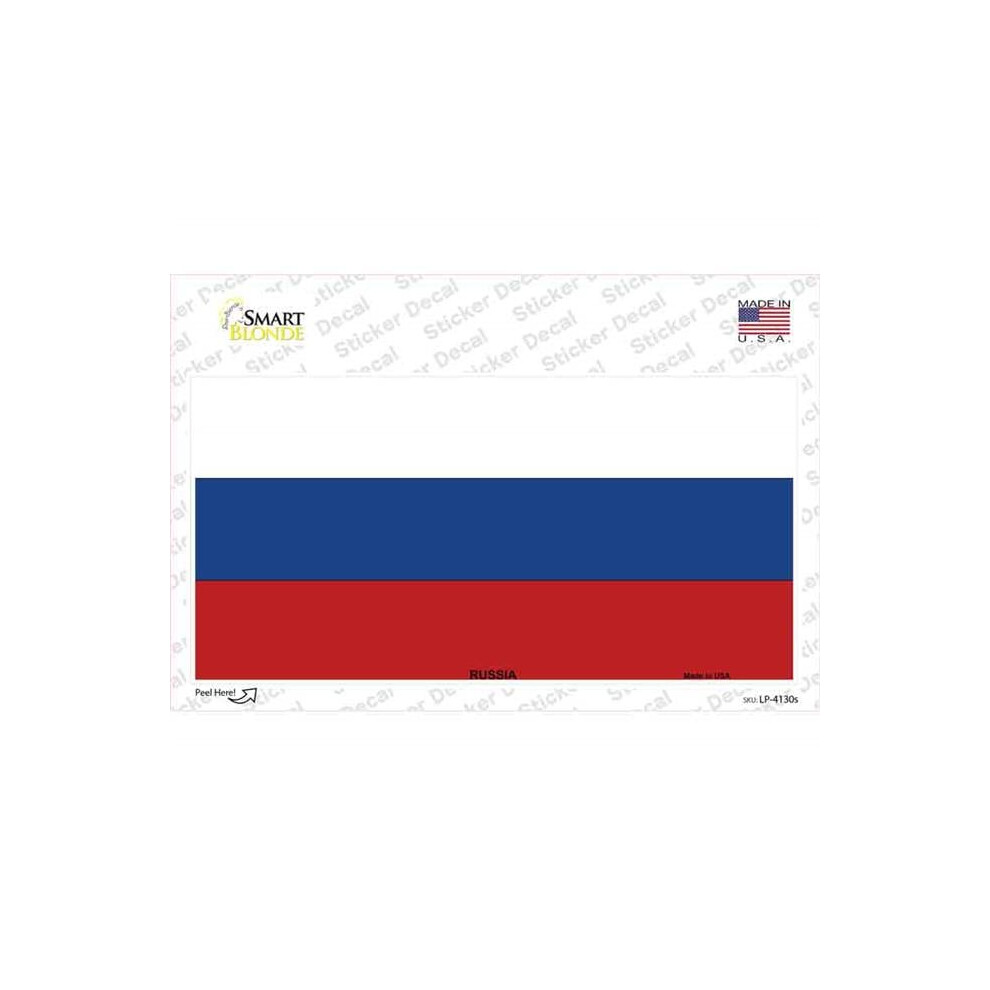 Smart Blonde Lp-4130S-M Russia Flag Novelty Sticker Decal - Medium 731997865081