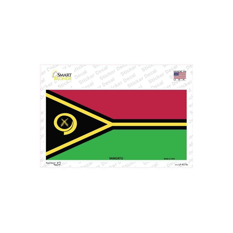 Smart Blonde Lp-4173S-M Vanuatu Flag Novelty Sticker Decal - Medium 731997865241