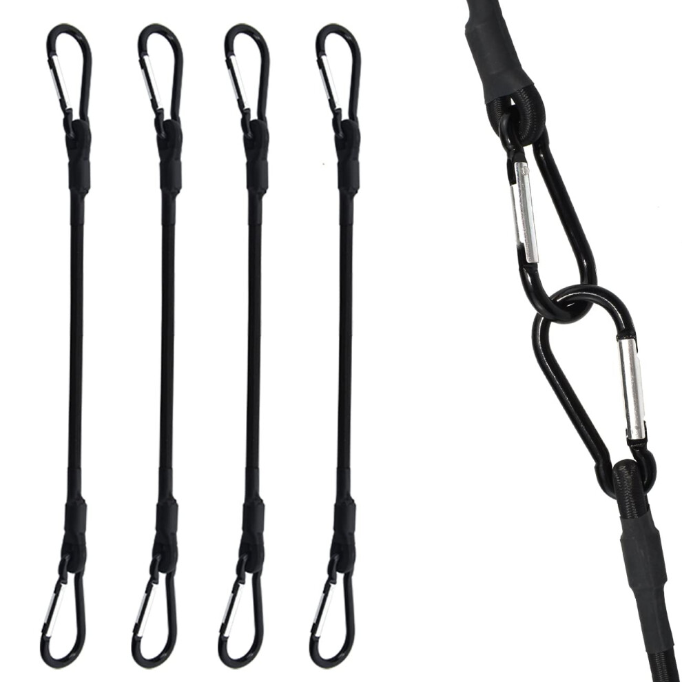 Sdtc Tech 48 Inch Bungee Cord With Carabiner Hook | 4 Pack Superior La 743832002650
