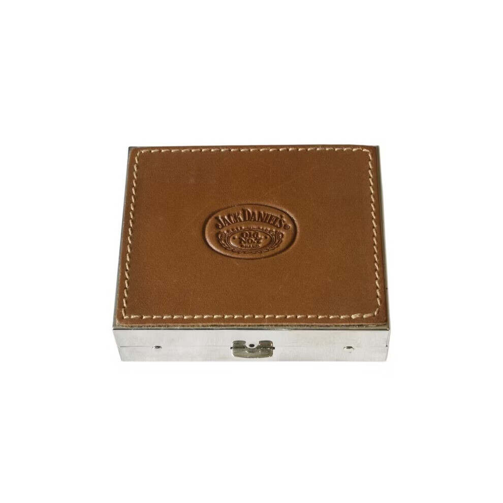 Jack Daniels Embossed Leather Contact Lens Case (Tan)