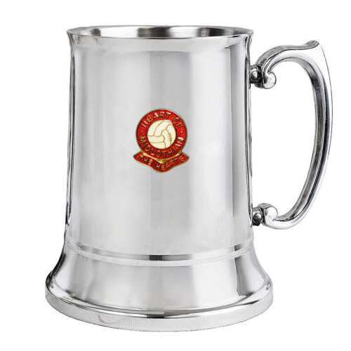 Hart van Midlothian voetbalclub bierglas