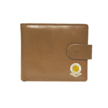 Leeds United football club beige leather wallet