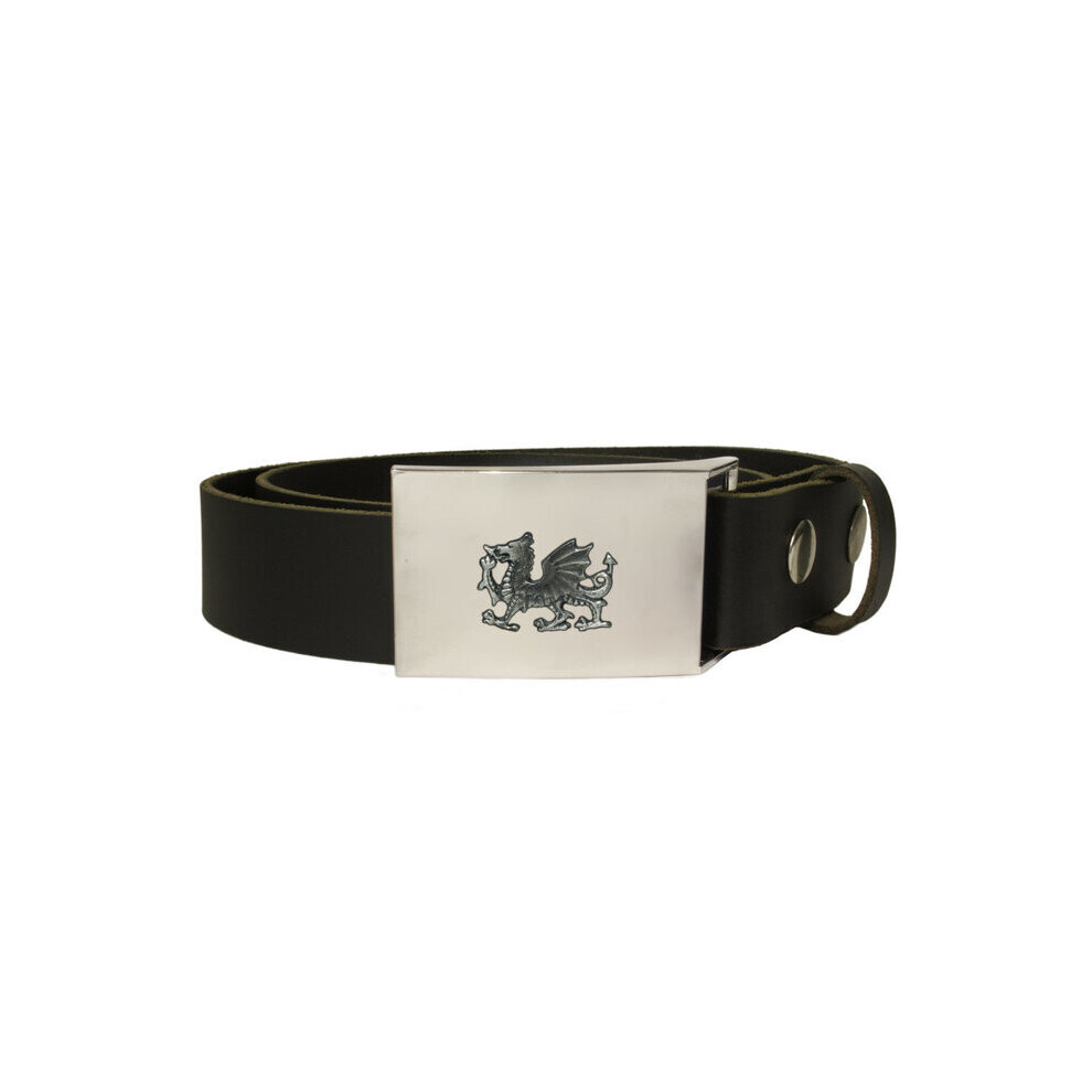 Welsh dragon leather snap fit belt