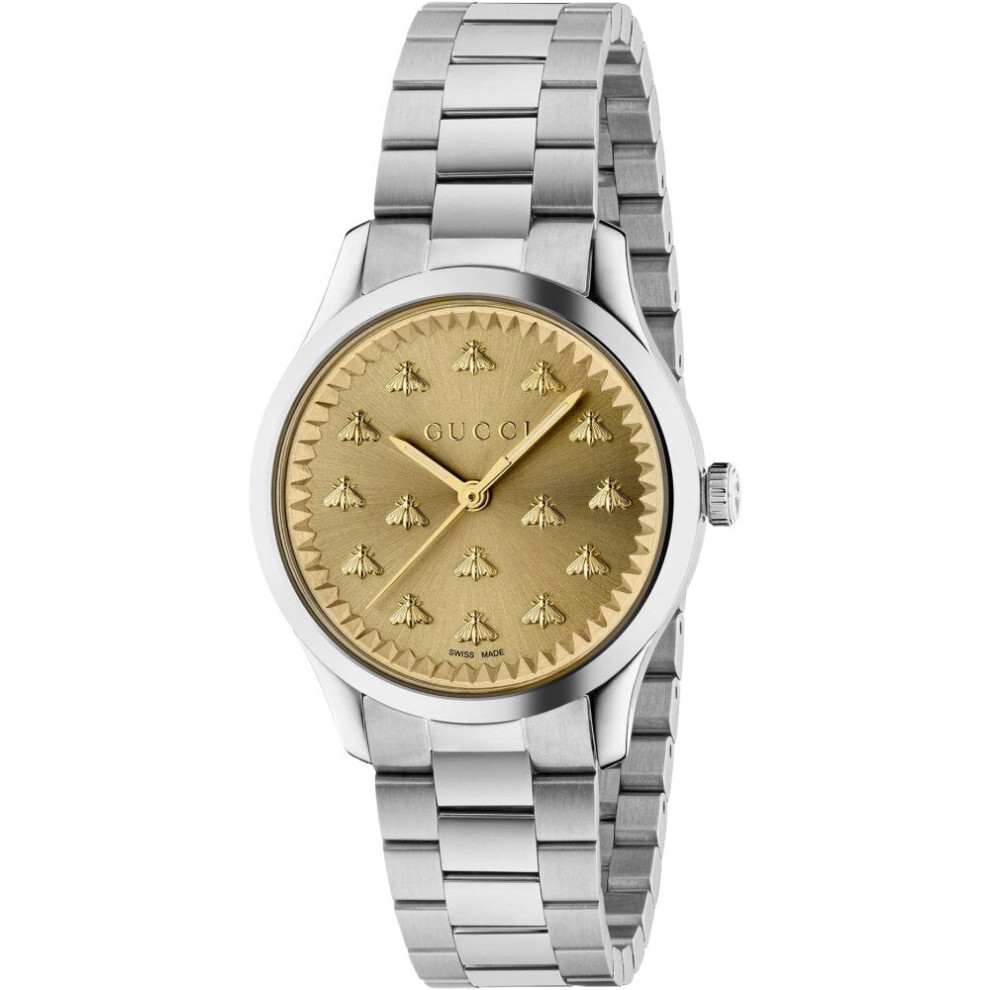 Gucci YA1265035 G-Timeless Gold Dial Ladies Watch