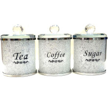Crushed Diamond Tee Kaffee Zucker CANISTERS Gläser Lagerung WhireCrystal