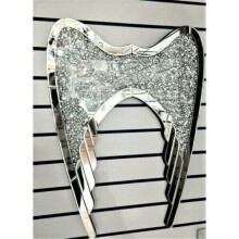 SignatureCrystal Crushed Diamond Angel Wings 40x60 Sparkle Bling Romany Wall Hung
