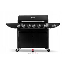 6+1 Gas Burner Grill BBQ Barbecue Side Burner Storage Garden