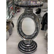MOSAIC Zilver Spiegelend Bijzettafeltje Moderne Plantenstandaard Bed Parel Sparkle Romany