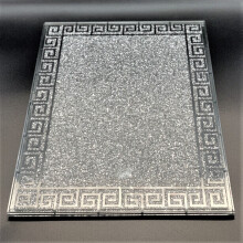 Touch of Venetian Crushed Diamond Silber Kristall Schneidebrett Glas Arbeitsplatte Platzdeckchen