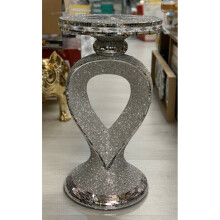 MOSAIC Silber verspiegelter Beistelltisch Modern Plant Stands Bed Pearl Sparkle Romany