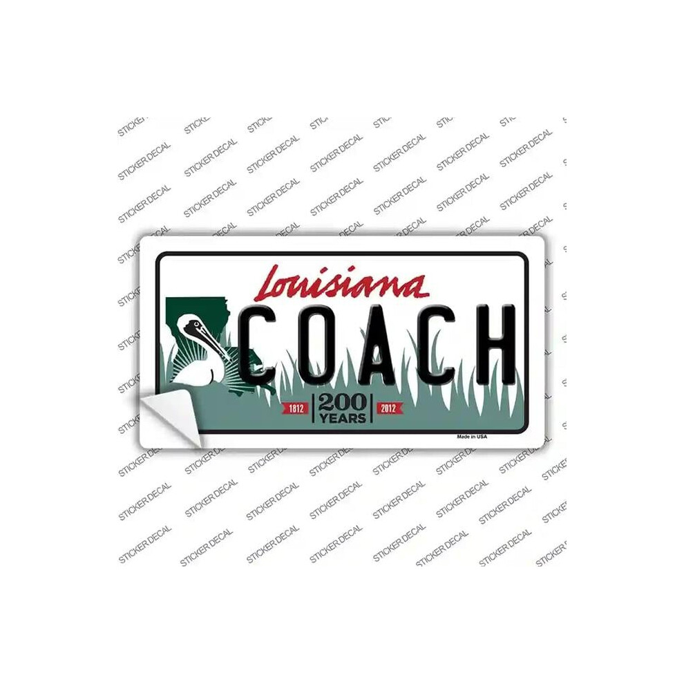 Smart Blonde Lp-6217S-Xl Coach Louisiana Novelty Sticker Decal - Extra Large 731997867184