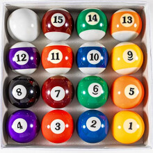 YDDS Billiard Balls Set 2-1/4" Reglerad Storlek Poolbollar för Ersättning (16 Resinbollar)