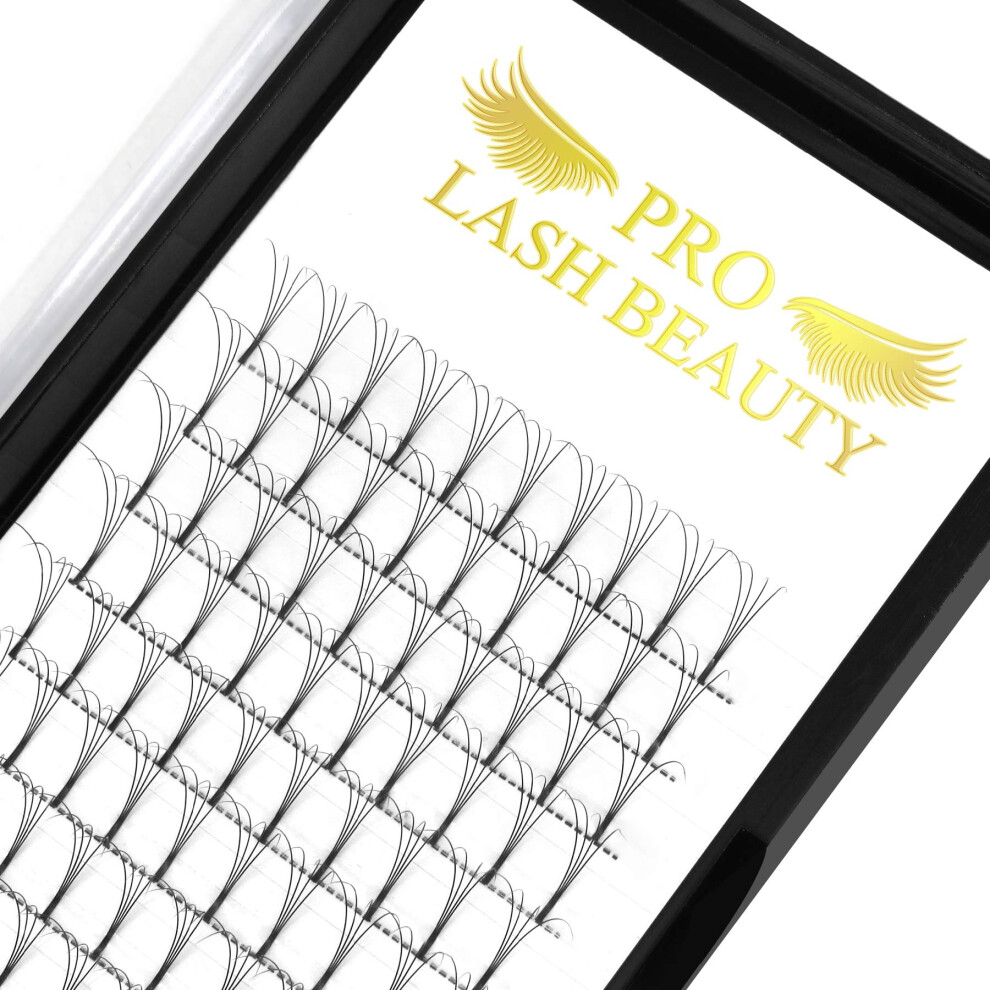Pro Lashbeauty Premade Fans Eyelash Extensions 4D-C-0.10-18 Long Stem Premade Volume