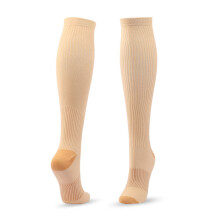 (Desnudo, S/M) 2 pares de calcetines de compresión unisex calcetines deportivos de apoyo