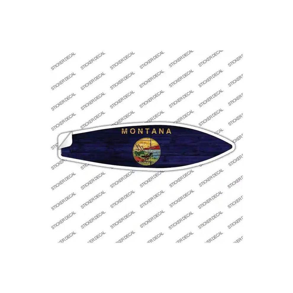Smart Blonde Sb-125S-S Montana State Flag Novelty Surfboard Sticker Decal - Small 731997972024