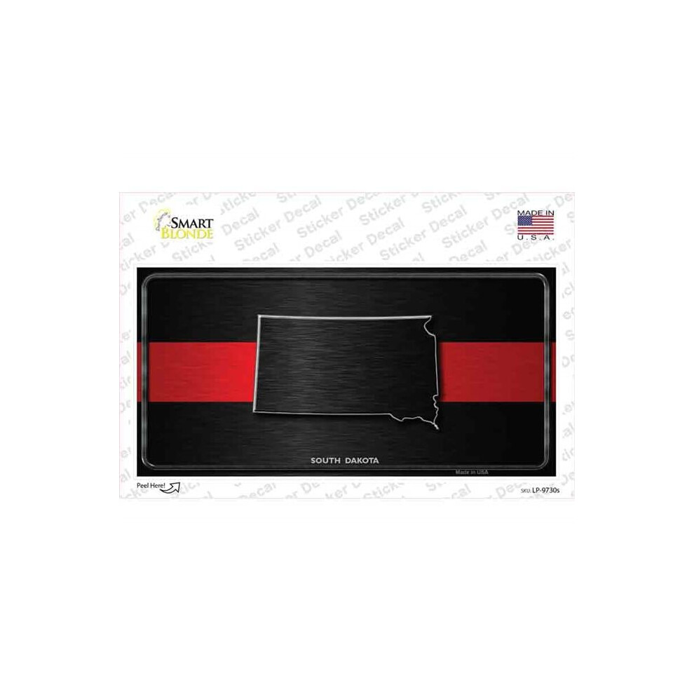 Smart Blonde Lp-9730S-M South Dakota Thin Line Novelty Sticker Decal - Medium Red 731997973908