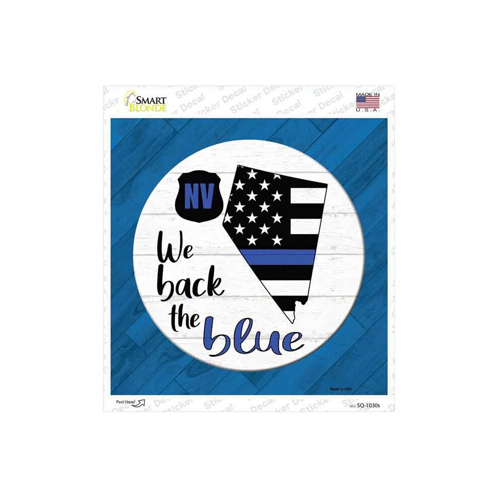 Smart Blonde Sq-1030S-M Nevada Back The Novelty Square Sticker Decal - Medium Blue 731997974004