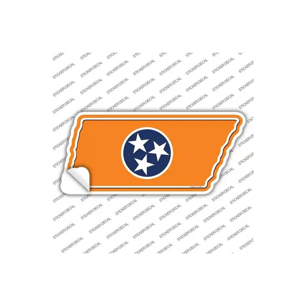 Smart Blonde Tn-100S-Xl Tennessee Flag Novelty Tennessee Shape Sticker Decal - Extra Large Orange 731997977630