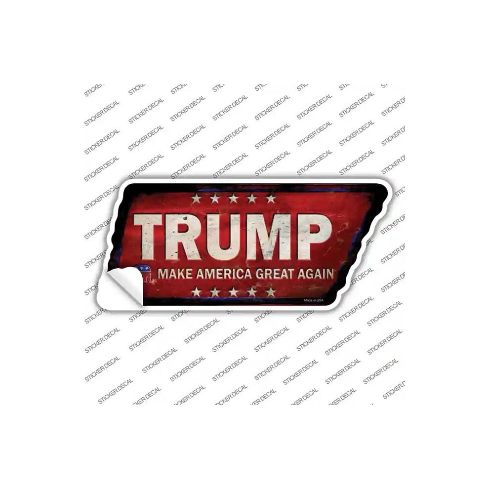 Smart Blonde Tn-185S-S Trump Novelty Rusty Tennessee Shape Sticker Decal - Small 731997978675