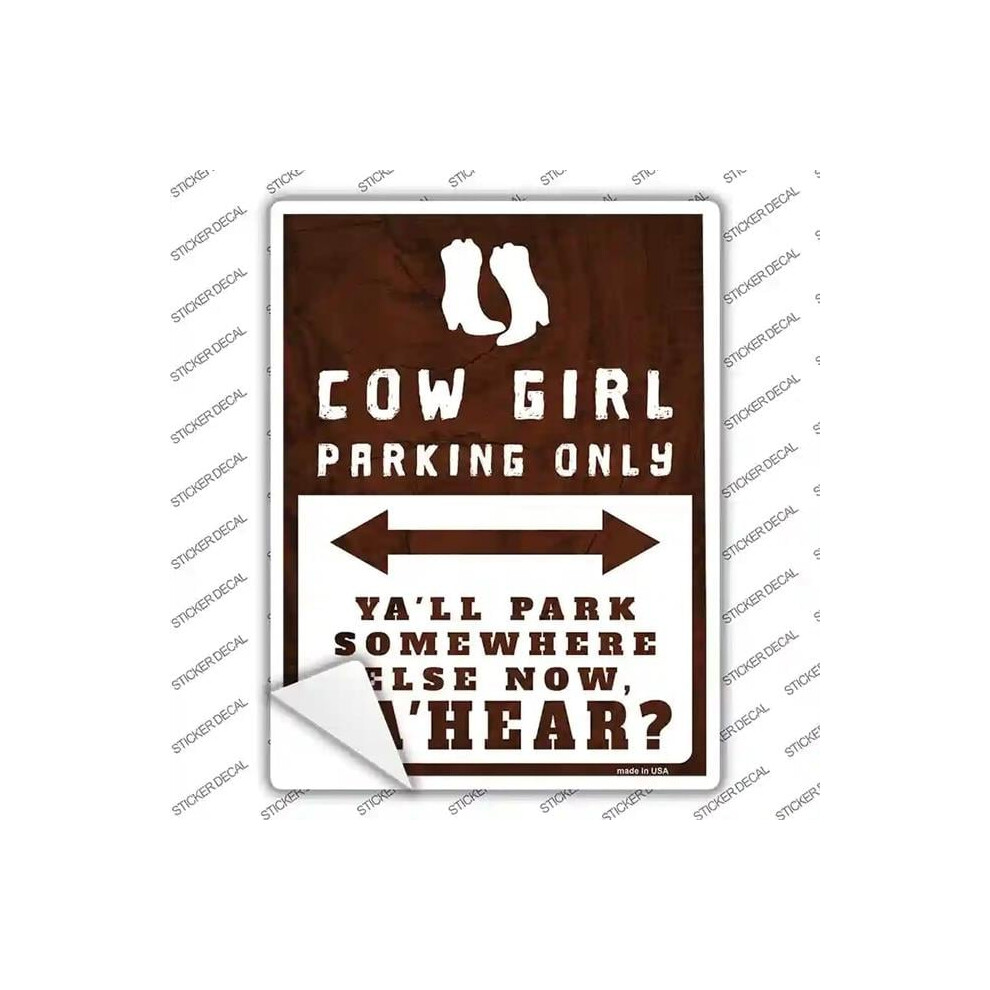 Smart Blonde P-2304S-Xl Cowgirl Parking Novelty Rectangle Sticker Decal - Extra Large 731997978910