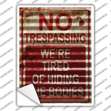Smart Blonde P-2314s-XL No Trespassing Novelty Rectangle Sticker Decal - Extra Large