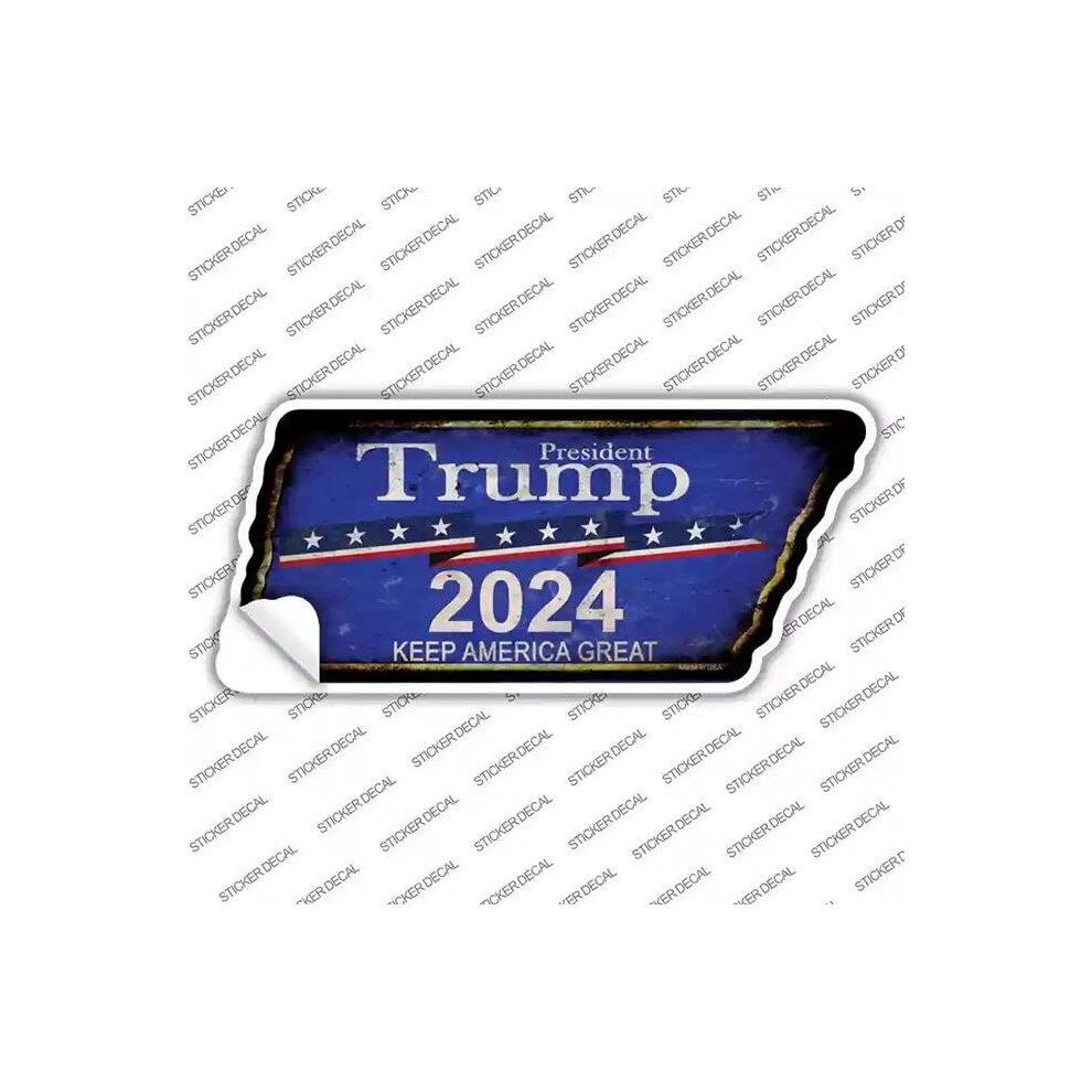 Smart Blonde Tn-186S-S Trump 2024 Novelty Rusty Tennessee Shape Sticker Decal - Small 731997980357