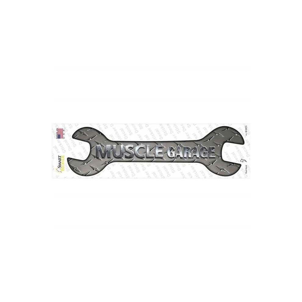 Smart Blonde W-047S-M Muscle Garage Novelty Wrench Sticker Decal - Medium 731997980975