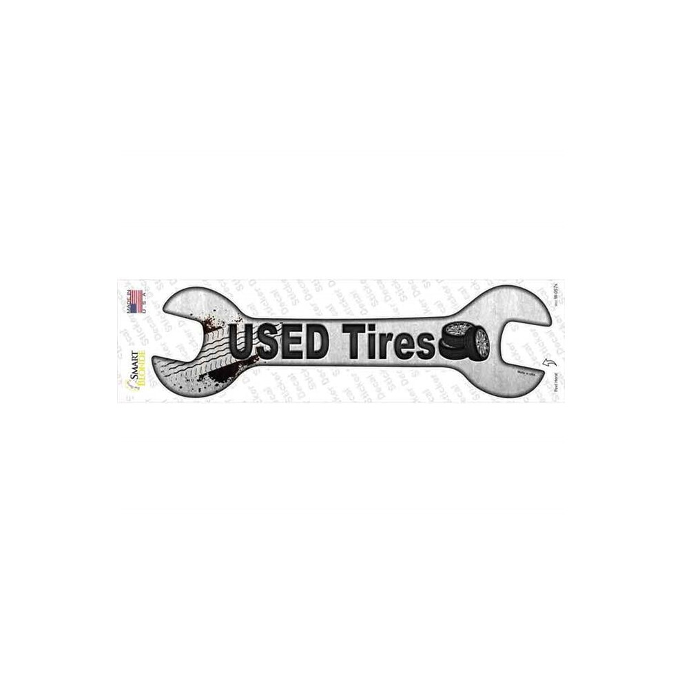 Smart Blonde W-057S-M Used Tires Novelty Wrench Sticker Decal - Medium 731997981033