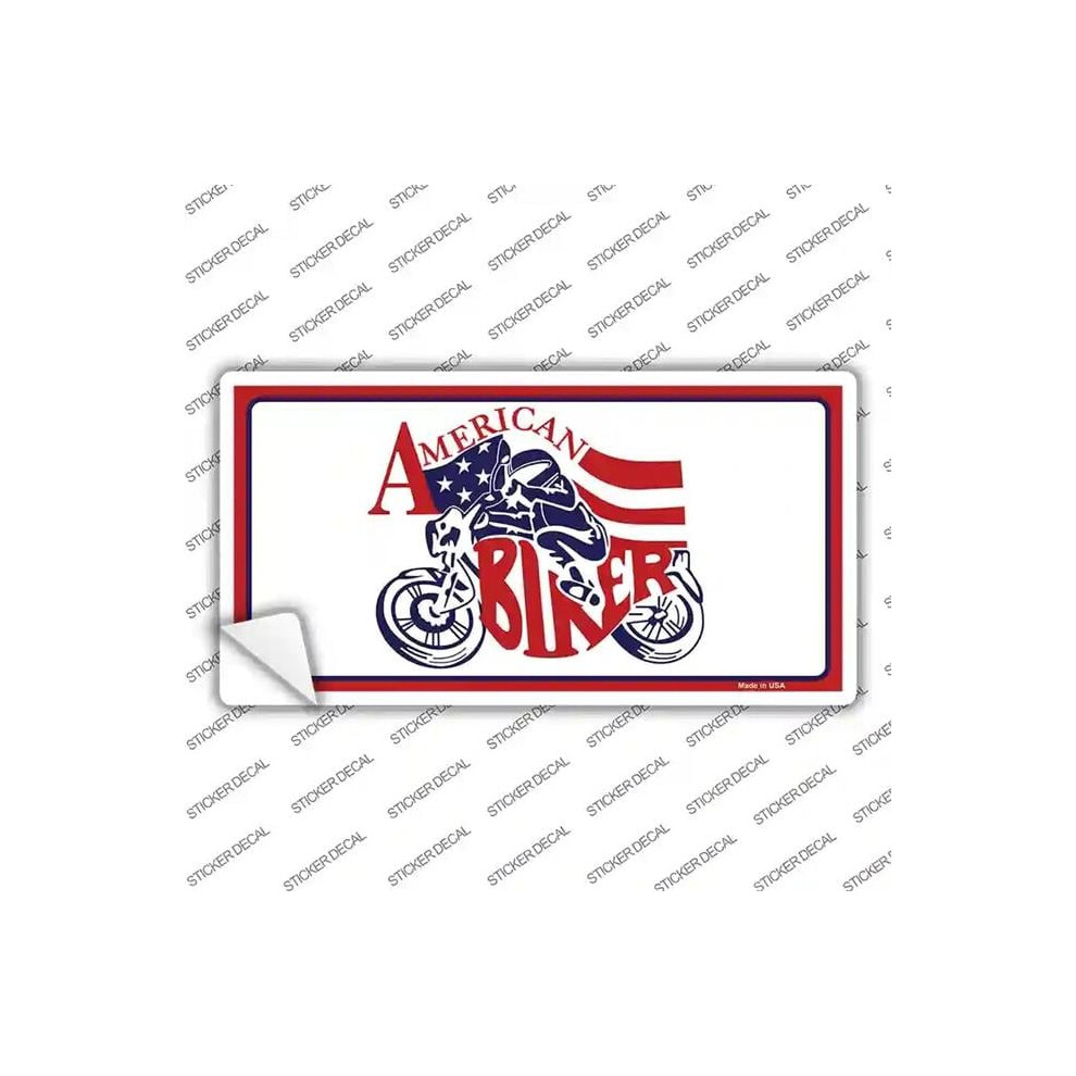 Smart Blonde Lp-1142S-L American Patriotic Biker Novelty Sticker Decal - Large 731997868402