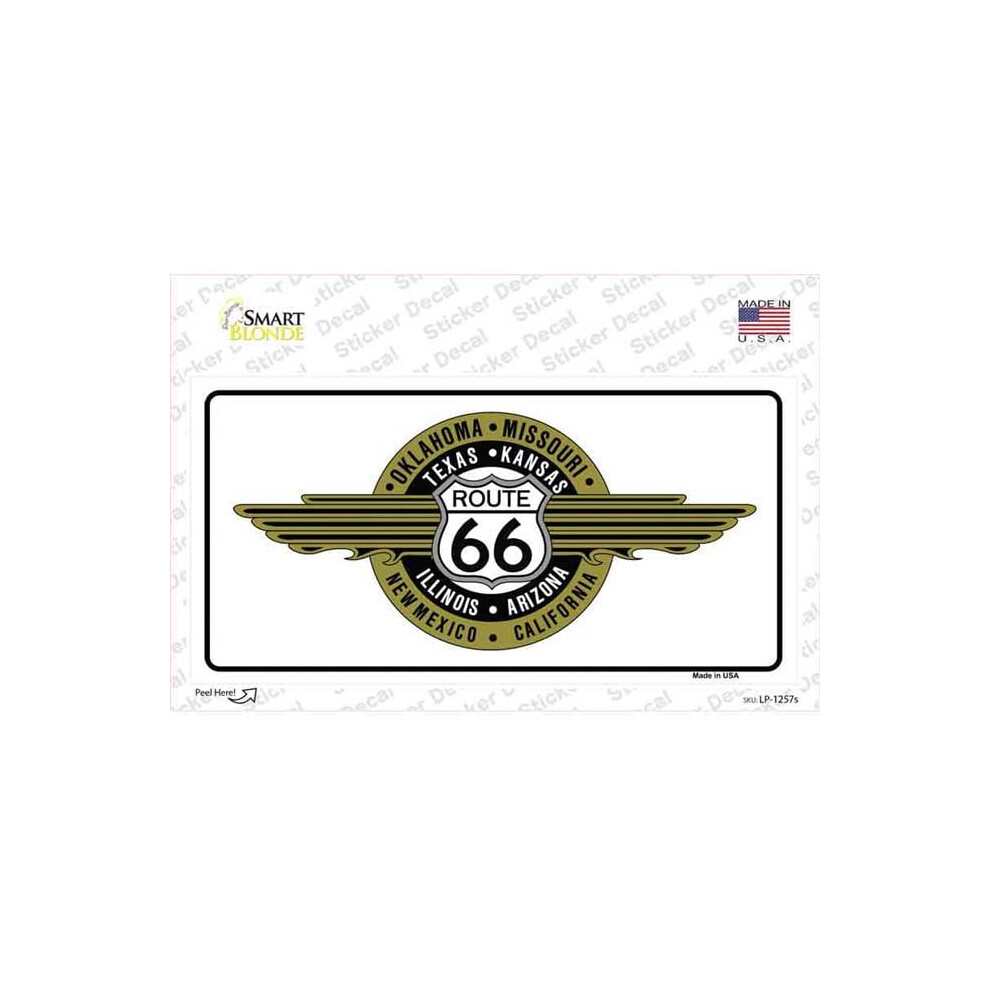 Smart Blonde Lp-1257S-M Route 66 Shield Emblem Novelty Sticker Decal - Medium 731997870788